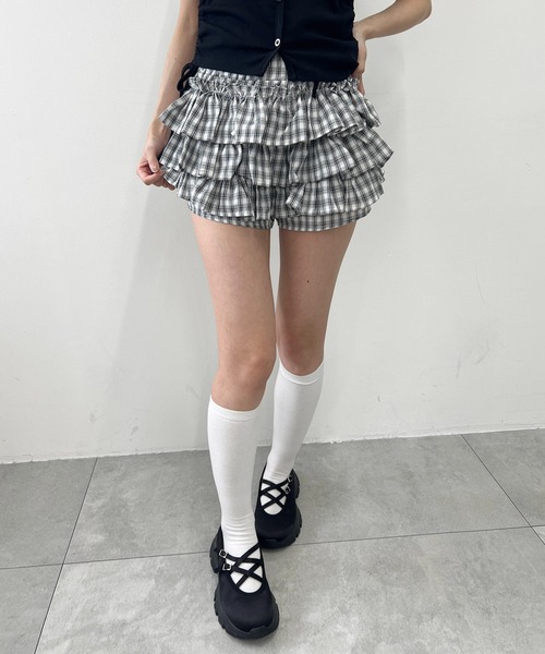 PHILLY（フィリー）の「チェックフリルショートパンツ（その他パンツ・レディース・ブラウン/ブラック・FREE）」の5枚目の写真