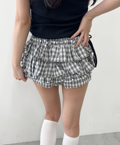 PHILLY（フィリー）の「チェックフリルショートパンツ（その他パンツ・レディース・ブラウン/ブラック・FREE）」の7枚目の写真