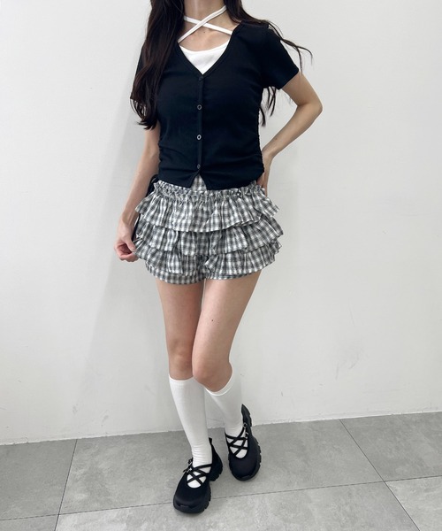 PHILLY（フィリー）の「チェックフリルショートパンツ（その他パンツ・レディース・ブラウン/ブラック・FREE）」の9枚目の写真