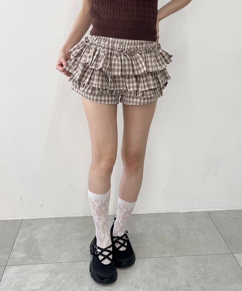 PHILLY（フィリー）の「チェックフリルショートパンツ（その他パンツ・レディース・ブラウン/ブラック・FREE）」の13枚目の写真