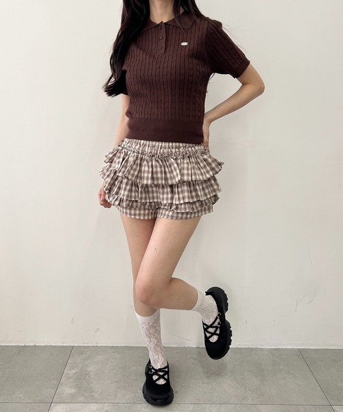 PHILLY（フィリー）の「チェックフリルショートパンツ（その他パンツ・レディース・ブラウン/ブラック・FREE）」の14枚目の写真