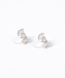 オールビジューリボンノンホールピアス / 663741