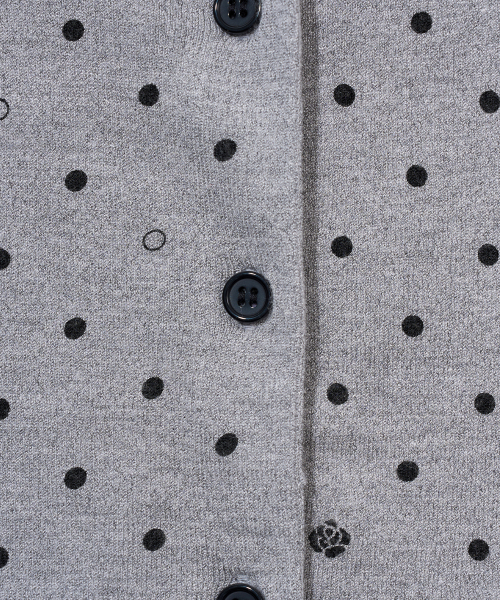 YOUHEE(ユヒ)の「ROSE DOT KNIT CARDIGAN_MELANGE GREY(カーディガン/ボレロ・レディース・その他・FREE)」の3枚目の写真