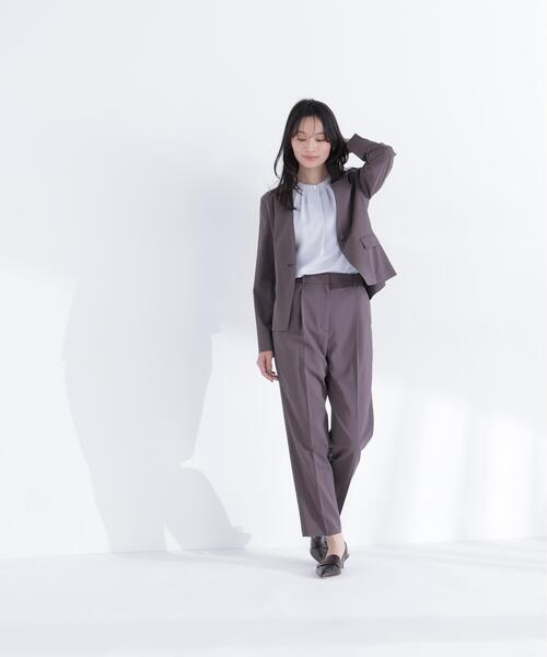 NATURAL BEAUTY BASIC（ナチュラルビューティーベーシック）の「サマードライタッチ SETUP ワンタックパンツ（その他パンツ・レディース・チャコールグレー/ベージュ/ブラウン・MEDIUM/SMALL）」の14枚目の写真