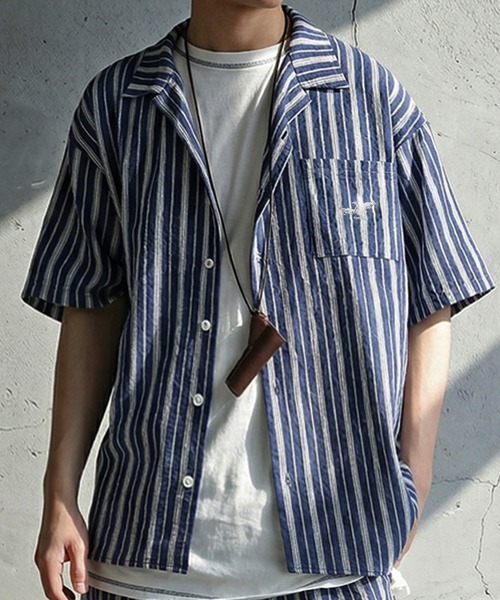 antiqua(アンティカ)の「オープンカラー 縞柄 シャツ(シャツ/ブラウス・レディース・その他/その他1・R)」の20枚目の写真