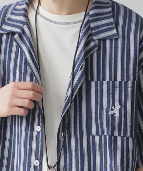 antiqua(アンティカ)の「オープンカラー 縞柄 シャツ(シャツ/ブラウス・レディース・その他/その他1・R)」の14枚目の写真