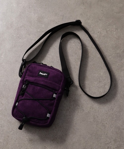 HUF(ハフ)の「【HUF/ハフ】CORDUROY BOWERY SIDE BAG / コーデュロイ ミニ ショルダーバッグ(ショルダーバッグ・メンズ・ブラウン/パープル/ブラック・FREE)」の3枚目の写真