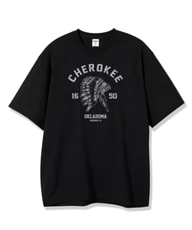 MODERMENT（モダーメント）の「ノーマルオーバーサイズ チェロキー 半袖Tシャツ [ブラック]（Tシャツ/カットソー）」