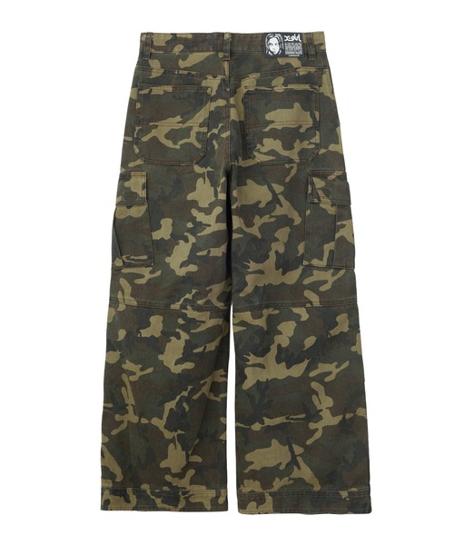 X-girl(エックスガール)の「FADED WIDE LEG FLARE CARGO PANTS(カーゴパンツ・レディース・ブラック/カモフラージュ・S/M)」の12枚目の写真