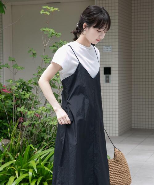 ITEMS URBANRESEARCH(アイテムズ アーバンリサーチ)の「『洗濯可』ワッシャーナイロンキャミワンピースセット(楽着シリーズ)(ワンピース・レディース・ブラック系その他/ベージュ系その他/ブラウン系その他・FREE)」の5枚目の写真