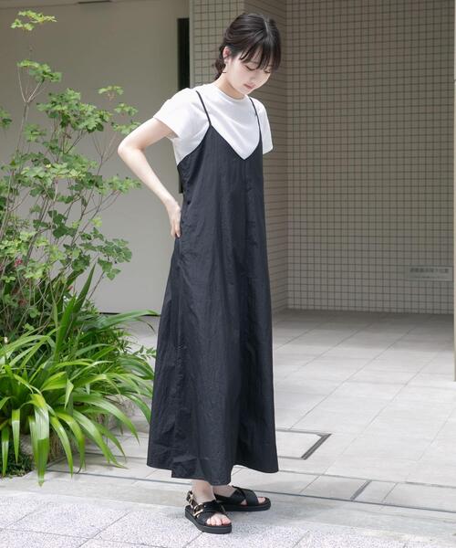 ITEMS URBANRESEARCH(アイテムズ アーバンリサーチ)の「『洗濯可』ワッシャーナイロンキャミワンピースセット(楽着シリーズ)(ワンピース・レディース・ブラック系その他/ベージュ系その他/ブラウン系その他・FREE)」の8枚目の写真