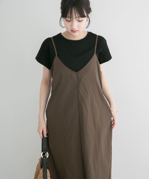 ITEMS URBANRESEARCH(アイテムズ アーバンリサーチ)の「『洗濯可』ワッシャーナイロンキャミワンピースセット(楽着シリーズ)(ワンピース・レディース・ブラック系その他/ベージュ系その他/ブラウン系その他・FREE)」の16枚目の写真