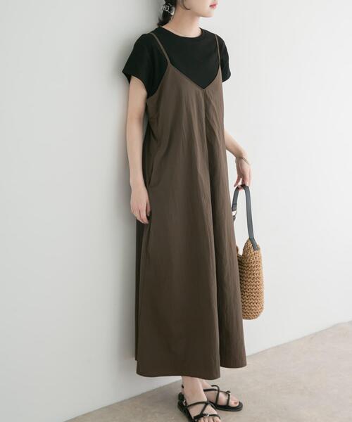 ITEMS URBANRESEARCH(アイテムズ アーバンリサーチ)の「『洗濯可』ワッシャーナイロンキャミワンピースセット(楽着シリーズ)(ワンピース・レディース・ブラック系その他/ベージュ系その他/ブラウン系その他・FREE)」の18枚目の写真