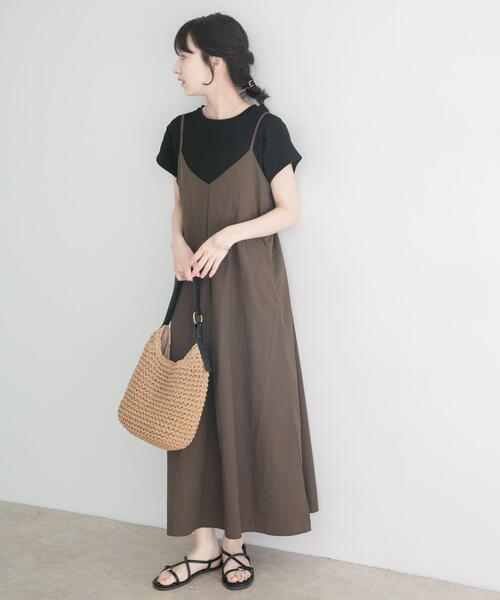 ITEMS URBANRESEARCH(アイテムズ アーバンリサーチ)の「『洗濯可』ワッシャーナイロンキャミワンピースセット(楽着シリーズ)(ワンピース・レディース・ブラック系その他/ベージュ系その他/ブラウン系その他・FREE)」の19枚目の写真