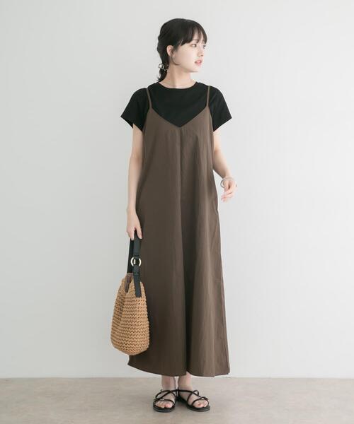 ITEMS URBANRESEARCH(アイテムズ アーバンリサーチ)の「『洗濯可』ワッシャーナイロンキャミワンピースセット(楽着シリーズ)(ワンピース・レディース・ブラック系その他/ベージュ系その他/ブラウン系その他・FREE)」の20枚目の写真
