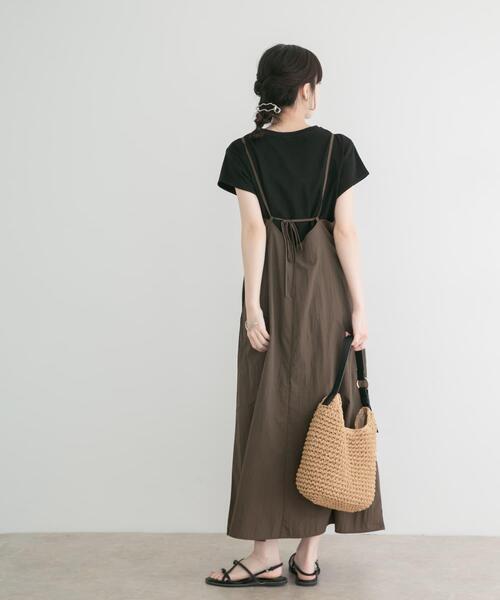 ITEMS URBANRESEARCH(アイテムズ アーバンリサーチ)の「『洗濯可』ワッシャーナイロンキャミワンピースセット(楽着シリーズ)(ワンピース・レディース・ブラック系その他/ベージュ系その他/ブラウン系その他・FREE)」の21枚目の写真