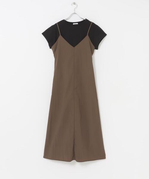 ITEMS URBANRESEARCH(アイテムズ アーバンリサーチ)の「『洗濯可』ワッシャーナイロンキャミワンピースセット(楽着シリーズ)(ワンピース・レディース・ブラック系その他/ベージュ系その他/ブラウン系その他・FREE)」の22枚目の写真