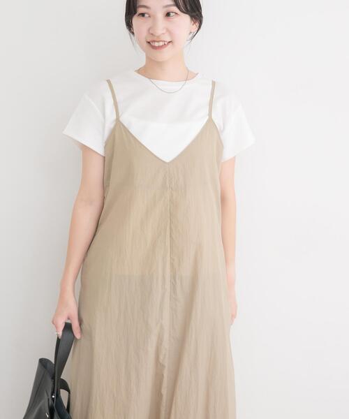 ITEMS URBANRESEARCH(アイテムズ アーバンリサーチ)の「『洗濯可』ワッシャーナイロンキャミワンピースセット(楽着シリーズ)(ワンピース・レディース・ブラック系その他/ベージュ系その他/ブラウン系その他・FREE)」の16枚目の写真