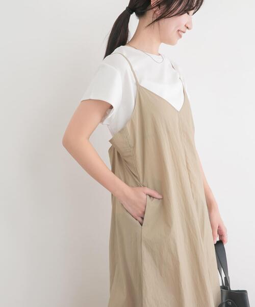 ITEMS URBANRESEARCH(アイテムズ アーバンリサーチ)の「『洗濯可』ワッシャーナイロンキャミワンピースセット(楽着シリーズ)(ワンピース・レディース・ブラック系その他/ベージュ系その他/ブラウン系その他・FREE)」の17枚目の写真