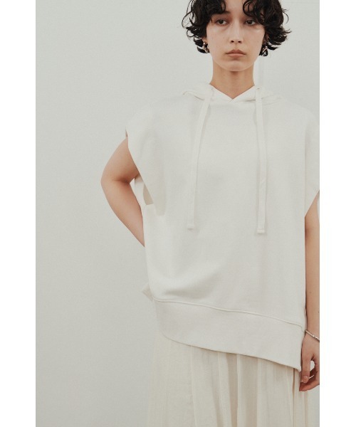 STYLEMIXER(スタイルミキサー)の「ルーズフーディーカットトップ(Tシャツ/カットソー・レディース・ホワイト/ブラック/杢グレー・FREE)」の8枚目の写真