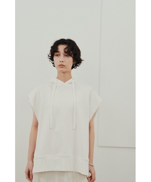 STYLEMIXER(スタイルミキサー)の「ルーズフーディーカットトップ(Tシャツ/カットソー・レディース・ホワイト/ブラック/杢グレー・FREE)」の9枚目の写真