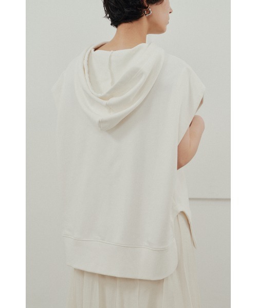 STYLEMIXER(スタイルミキサー)の「ルーズフーディーカットトップ(Tシャツ/カットソー・レディース・ホワイト/ブラック/杢グレー・FREE)」の12枚目の写真