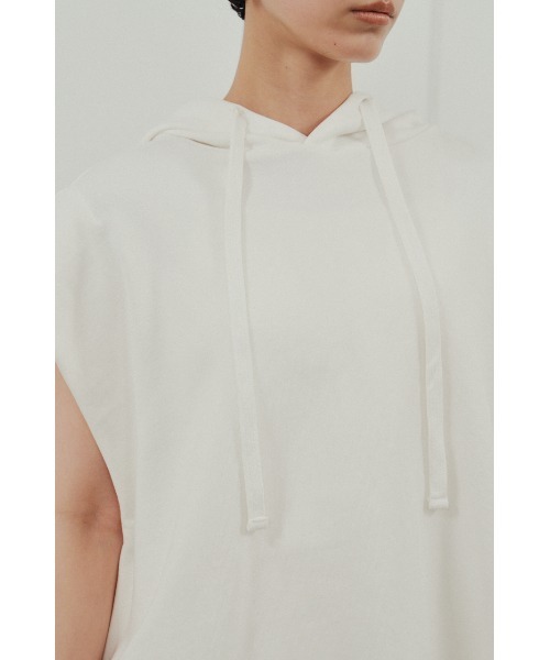 STYLEMIXER(スタイルミキサー)の「ルーズフーディーカットトップ(Tシャツ/カットソー・レディース・ホワイト/ブラック/杢グレー・FREE)」の13枚目の写真