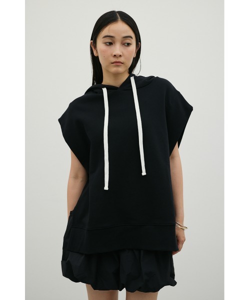 STYLEMIXER(スタイルミキサー)の「ルーズフーディーカットトップ(Tシャツ/カットソー・レディース・ホワイト/ブラック/杢グレー・FREE)」の18枚目の写真