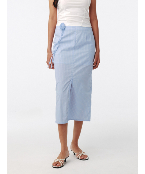 Kijun(キジュン)の「Stripe Corsage Long Skirt Sky Blue Stripe(スカート・レディース・その他・SMALL/MEDIUM/LARGE)」の1枚目の写真