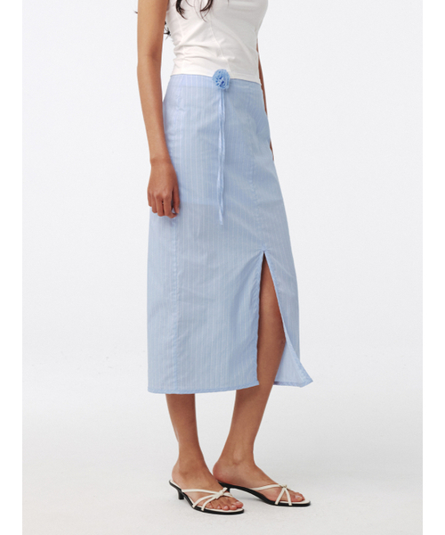 Kijun(キジュン)の「Stripe Corsage Long Skirt Sky Blue Stripe(スカート・レディース・その他・SMALL/MEDIUM/LARGE)」の2枚目の写真
