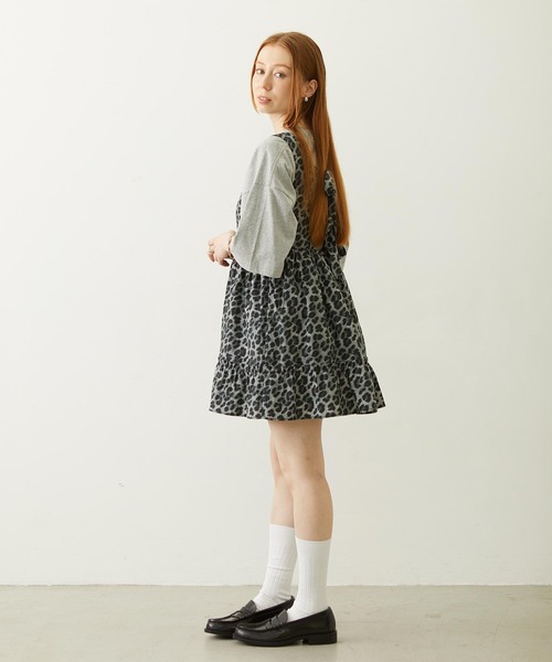 MILKFED.(ミルクフェド)の「LEOPARD PRINT MINI DRESS(ワンピース・レディース・ベージュ/ブラック・ONE SIZE)」の7枚目の写真