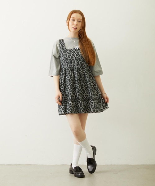 MILKFED.(ミルクフェド)の「LEOPARD PRINT MINI DRESS(ワンピース・レディース・ベージュ/ブラック・ONE SIZE)」の9枚目の写真