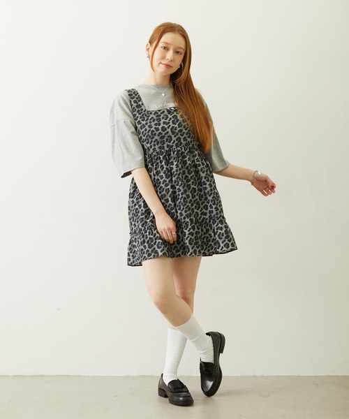 MILKFED.(ミルクフェド)の「LEOPARD PRINT MINI DRESS(ワンピース・レディース・ベージュ/ブラック・ONE SIZE)」の10枚目の写真