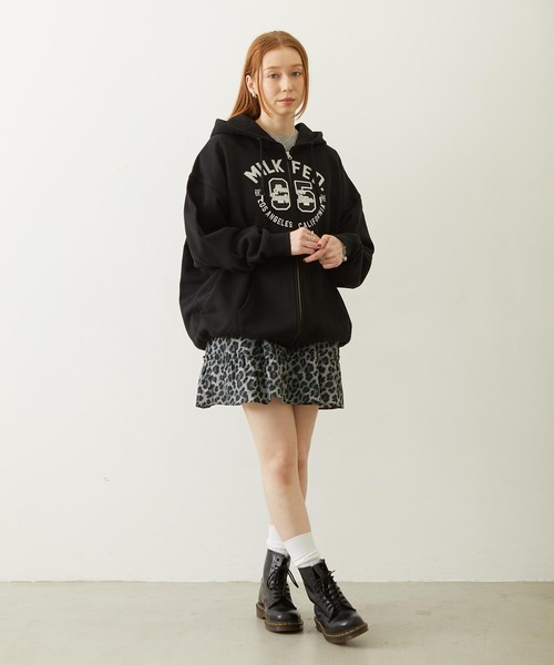 MILKFED.(ミルクフェド)の「LEOPARD PRINT MINI DRESS(ワンピース・レディース・ベージュ/ブラック・ONE SIZE)」の15枚目の写真
