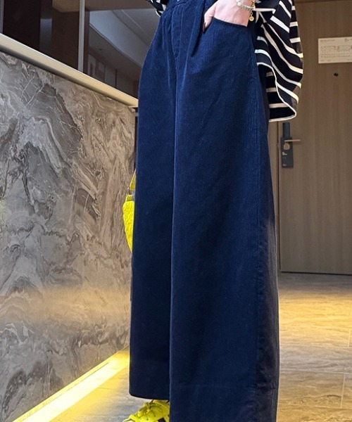 FAVORITO(ファヴォリート)の「ハイウエストパンツ(その他パンツ・レディース・パープル/ネイビー/イエロー/ベージュ/ダークグリーン・XL/L/M/S)」の10枚目の写真