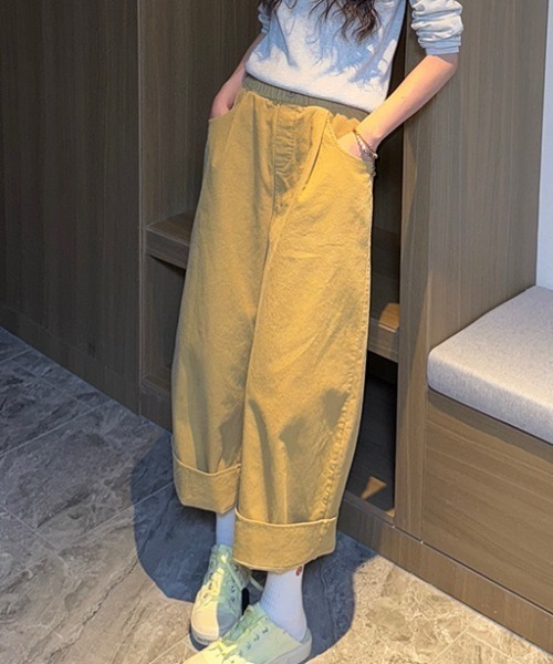 FAVORITO(ファヴォリート)の「ハイウエストパンツ(その他パンツ・レディース・パープル/ネイビー/イエロー/ベージュ/ダークグリーン・XL/L/M/S)」の13枚目の写真