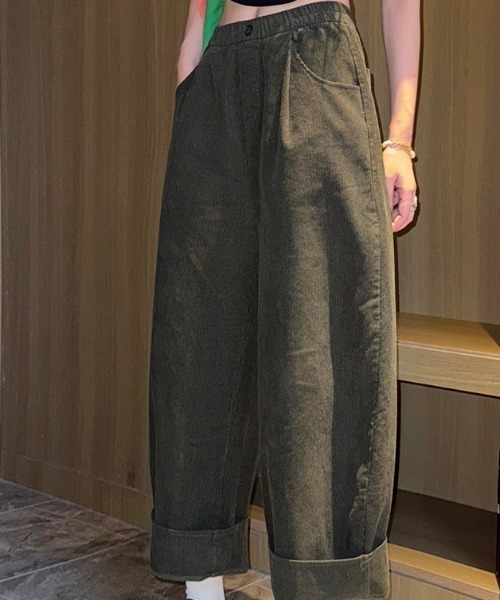 FAVORITO(ファヴォリート)の「ハイウエストパンツ(その他パンツ・レディース・パープル/ネイビー/イエロー/ベージュ/ダークグリーン・XL/L/M/S)」の18枚目の写真