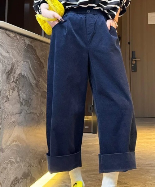 FAVORITO(ファヴォリート)の「ハイウエストパンツ(その他パンツ・レディース・パープル/ネイビー/イエロー/ベージュ/ダークグリーン・XL/L/M/S)」の11枚目の写真