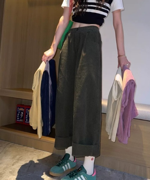 FAVORITO(ファヴォリート)の「ハイウエストパンツ(その他パンツ・レディース・パープル/ネイビー/イエロー/ベージュ/ダークグリーン・XL/L/M/S)」の20枚目の写真