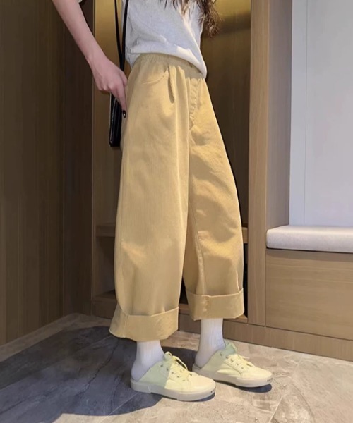 FAVORITO(ファヴォリート)の「ハイウエストパンツ(その他パンツ・レディース・パープル/ネイビー/イエロー/ベージュ/ダークグリーン・XL/L/M/S)」の12枚目の写真