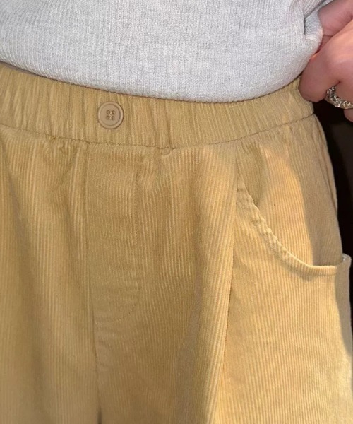 FAVORITO(ファヴォリート)の「ハイウエストパンツ(その他パンツ・レディース・パープル/ネイビー/イエロー/ベージュ/ダークグリーン・XL/L/M/S)」の16枚目の写真