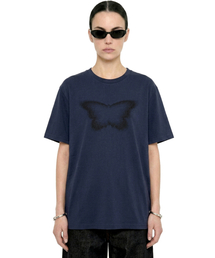 DTF 20番手 ブラックバタフライスタンダード半袖Tシャツ ネイビー