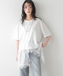 シアーレース ドッキング Tシャツ