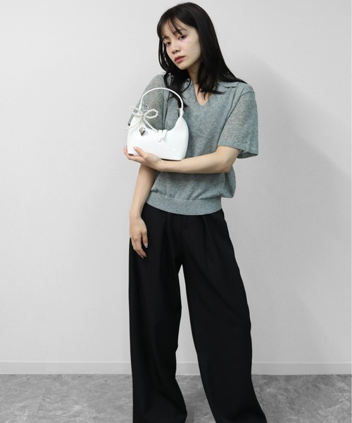 THE CELL.(ザセルドット)の「チャーム付き MINIハンドバッグ MINI HANDBAG WITH CHARM(ハンドバッグ・レディース・ピンク/オフホワイト/ワイン/シルバー/ブラック・FREE)」の7枚目の写真