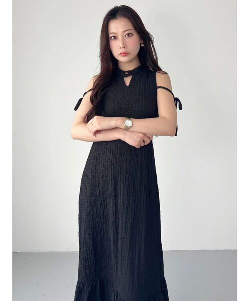 MERCURYDUO（マーキュリーデュオ）の「バックオープンカットワンピース（ワンピース・レディース・ブラック/アイボリー・FREE）」の19枚目の写真
