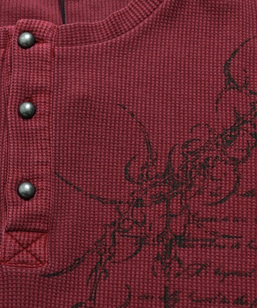 RUDOL(ルドル)の「『RUDOL/ルドル』ピグメント加工ヘンリーネックTEE(Tシャツ/カットソー・メンズ・チャコール/ワイン/アイボリー・M/L)」の13枚目の写真