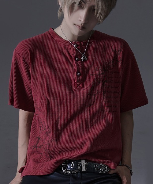 RUDOL(ルドル)の「『RUDOL/ルドル』ピグメント加工ヘンリーネックTEE(Tシャツ/カットソー・メンズ・チャコール/ワイン/アイボリー・M/L)」の22枚目の写真