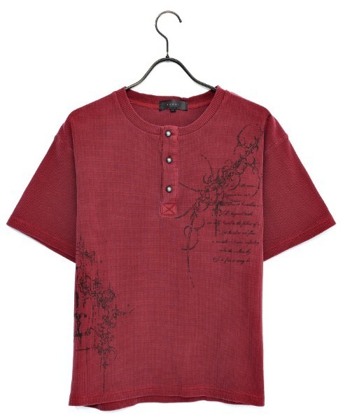 RUDOL(ルドル)の「『RUDOL/ルドル』ピグメント加工ヘンリーネックTEE(Tシャツ/カットソー・メンズ・チャコール/ワイン/アイボリー・M/L)」の14枚目の写真