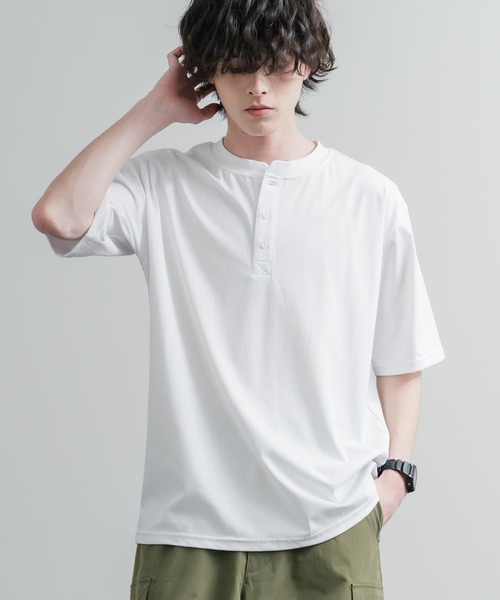 KRIFF MAYER クリフメイヤー 接触冷感・UVカット 夏季GO！TEE ヘンリー