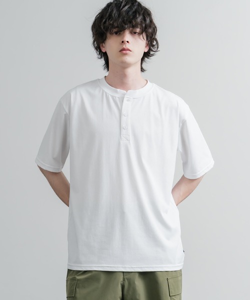 KRIFF MAYER(クリフメイヤー)の「KRIFF MAYER クリフメイヤー 接触冷感・UVカット 夏季GO!TEE ヘンリーネック半袖Tシャツ 2555125(Tシャツ/カットソー・メンズ・ブラック/ブルー/オフホワイト/レッド/ベージュ・M/XL/L)」の8枚目の写真